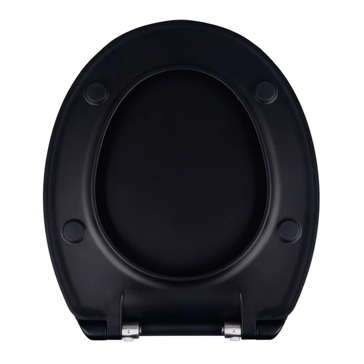 Matte black soft close toilet seat