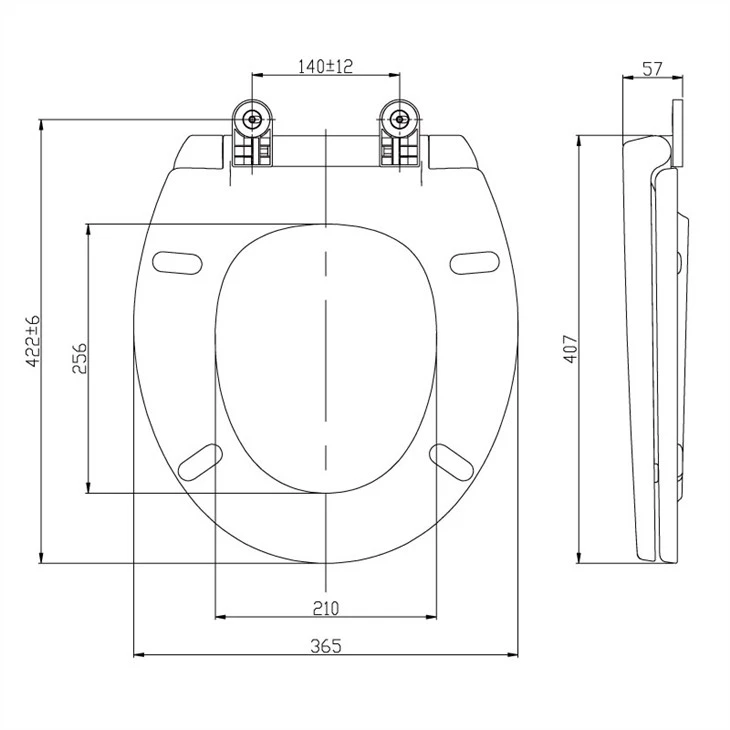 PP Oval Shape Toilet Seat