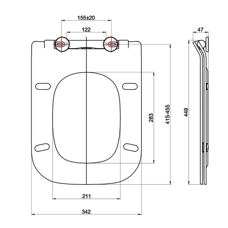 toilet seat square soft close